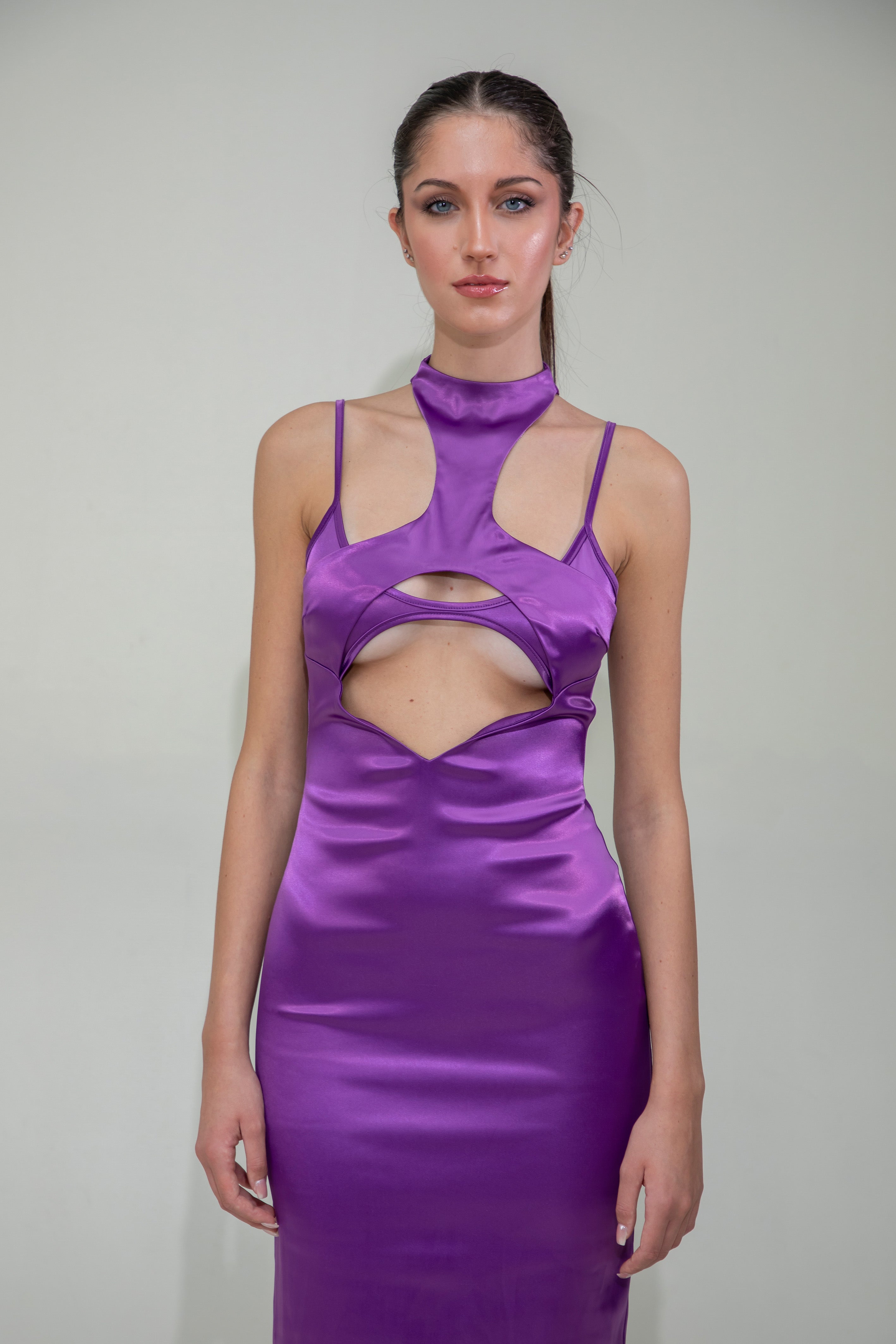Regal Cutout Satin Gown