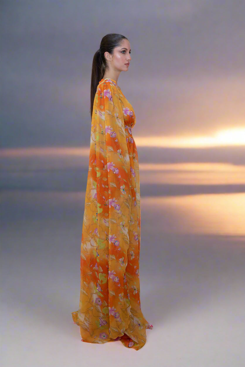 Sunset Bloom Gown